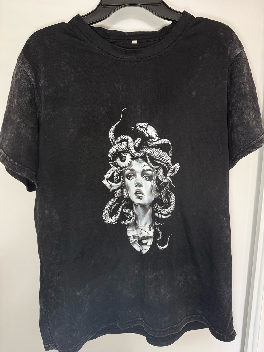 SHEIN Black Graphic Medusa Tee - Women